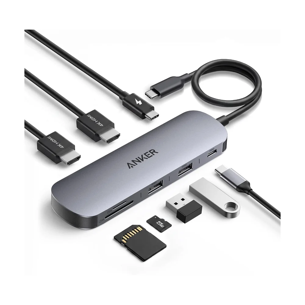 DisplayPort 1.4 MST Hub (1 → 3 Monitors) — Connectors & Wires
