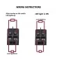 DPST on-off Rocker Switch with Light [RED] -16A [high Quality] (4pin) — Power & Components — Back view