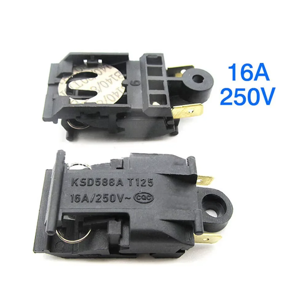 Electric Kettle Thermostat Switch T125 16A 250V Automatic Thermal Cut-Off Switch Black — Power & Components — Detail / close-up