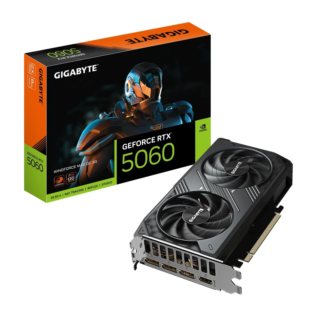 Gigabyte GeForce RTX 5050 Windforce OC 8GB GDDR6 Graphics Card — Back view