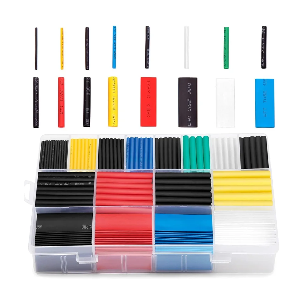 Heat Shrink Tubing Kit (280 pc, 8 sizes) — Detail / close-up