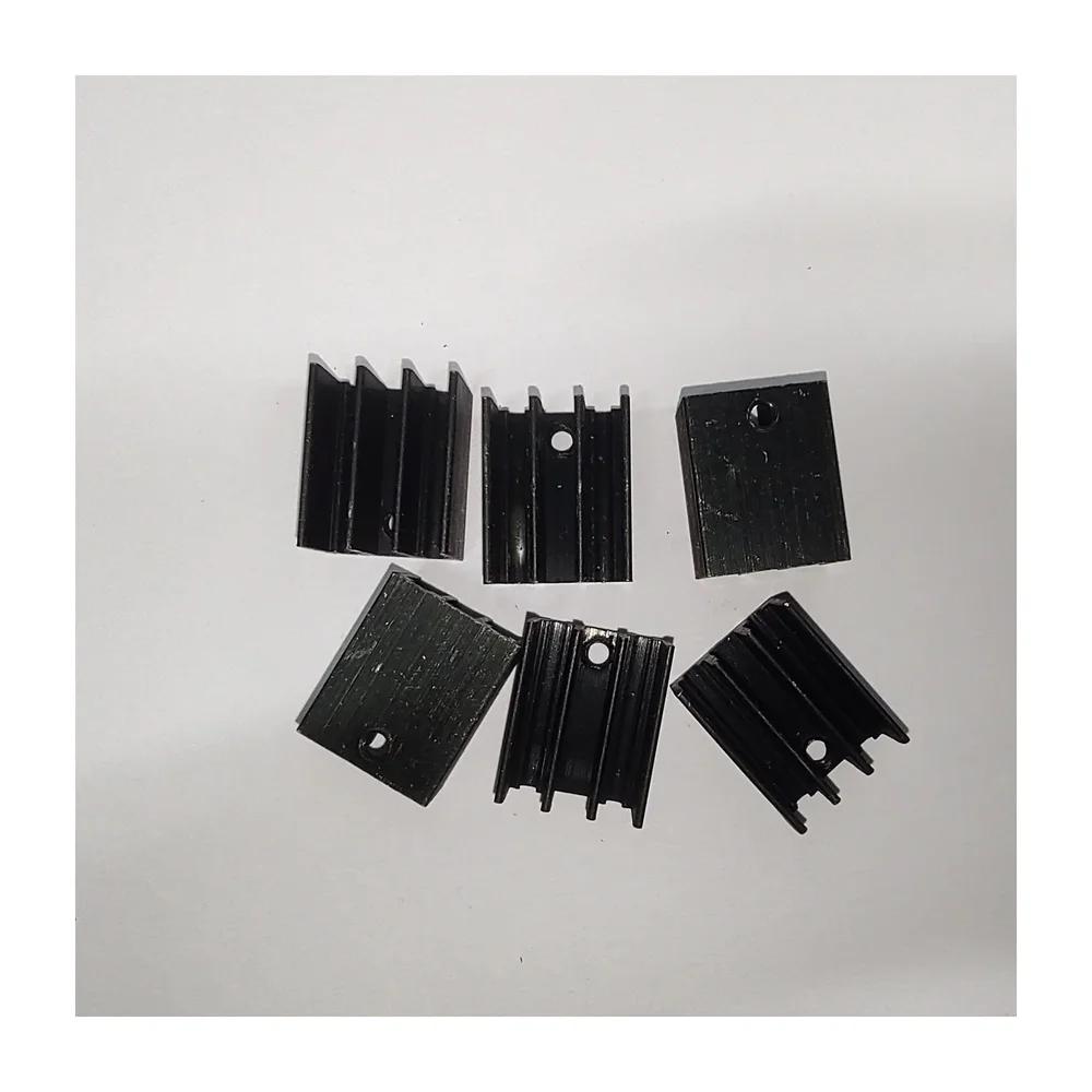 Small Aluminium Heat Sink for TO-220 Package Black — Power & Components — Detail / close-up