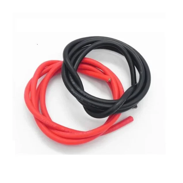 High Quality Ultra Flexible 10AWG Silicone Wire 1m (Black) + 1m (Red) — Sensors — Back view