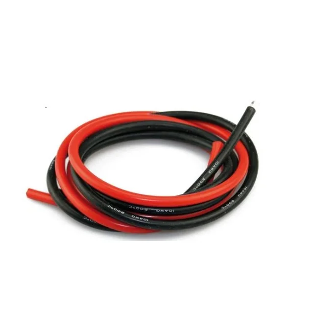 High Quality Ultra Flexible 10AWG Silicone Wire 1m (Black) + 1m (Red) — Sensors