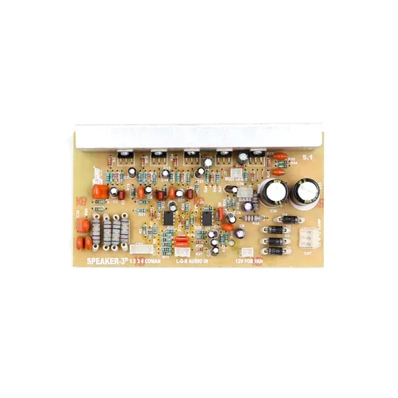 Home Theater Board: 5.1 Home Theater Circuit Board Five 2030 Transistor — Display & Communication — Detail / close-up