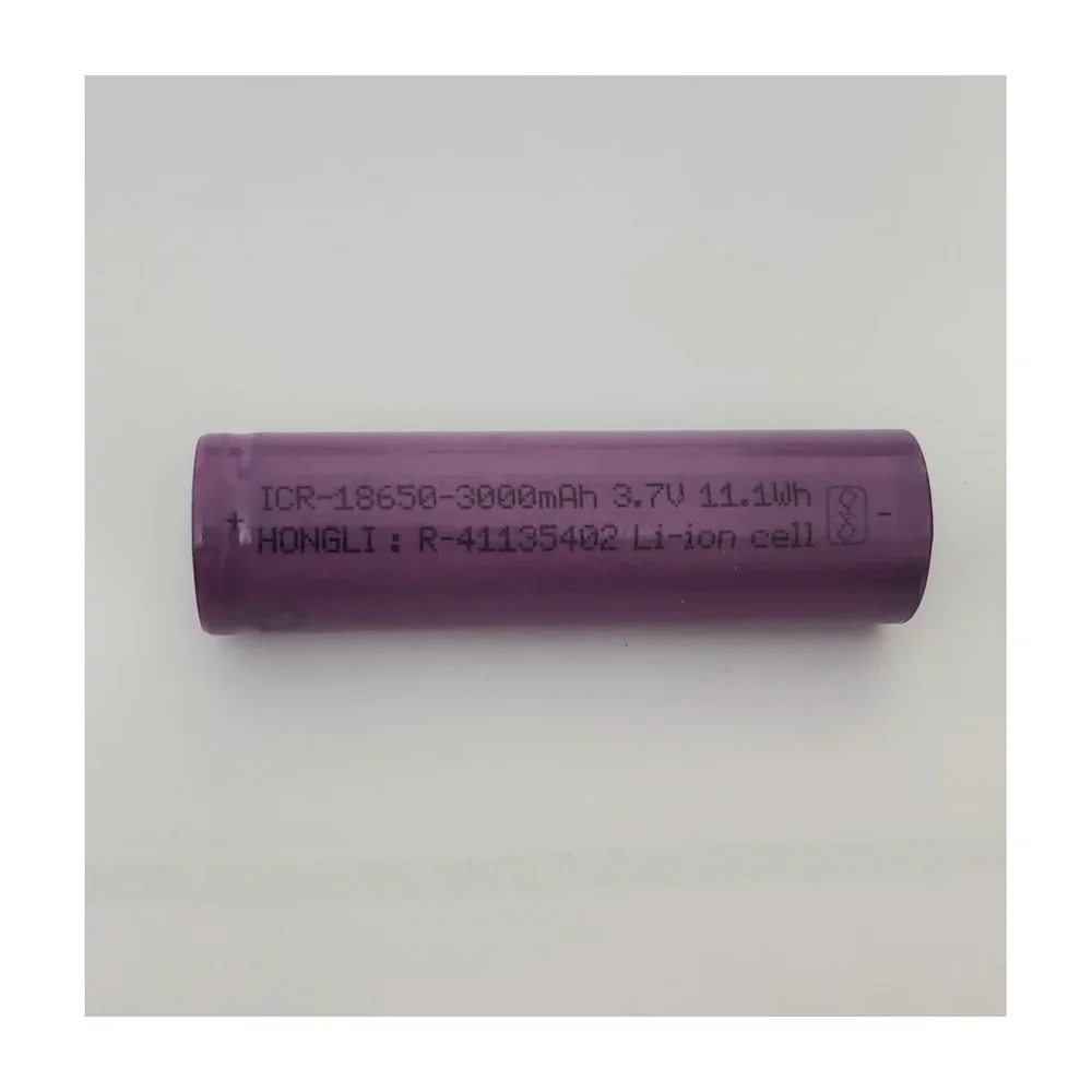Hongli  18650 3.7V 3000mAh Lithium-Ion Rechargeable Cell — Power & Components