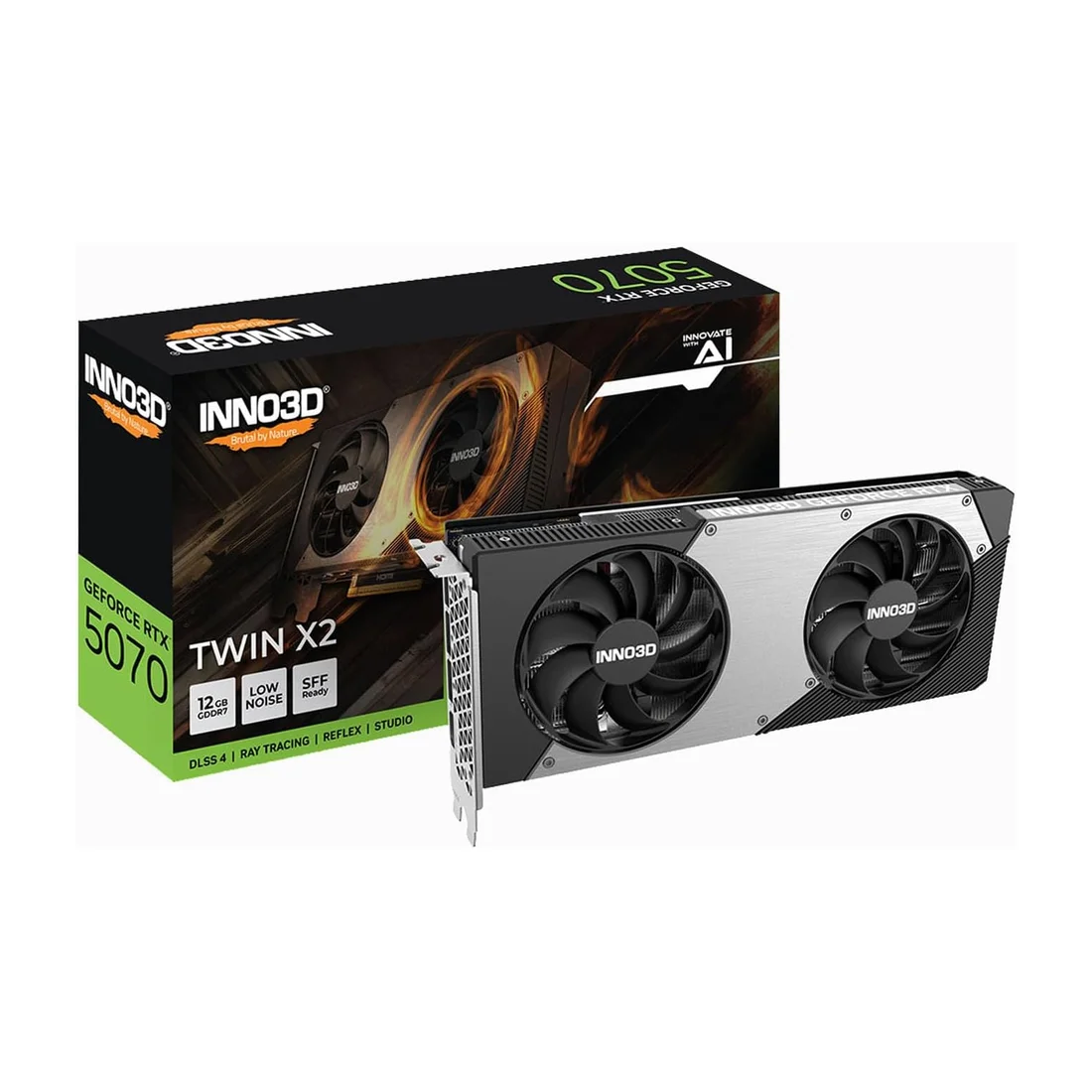 Inno3D GeForce RTX 5050 Twin X2 SFF 8GB GDDR6 Graphics Card — Detail / close-up
