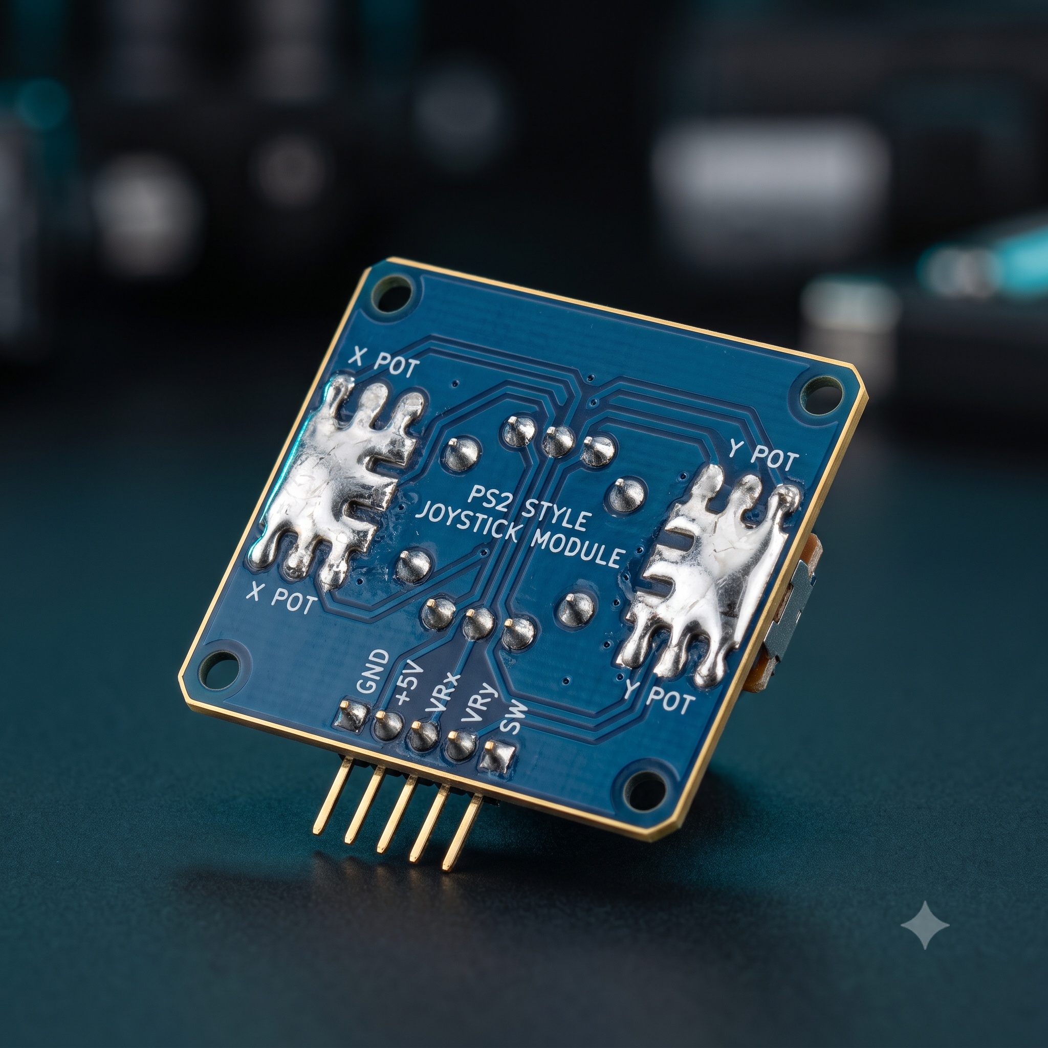 PS2 Joystick Module Breakout Sensor — Power & Components — Back view
