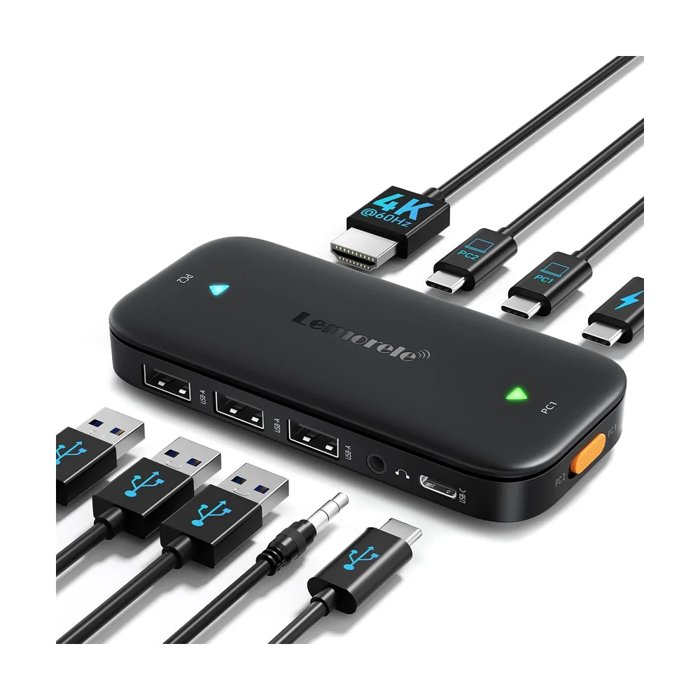 KVM Switch 2-Port DP 1.4 4K@144Hz USB 3.0 — Misc