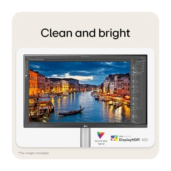 LG 27UQ850V 27" 4K IPS — Back view