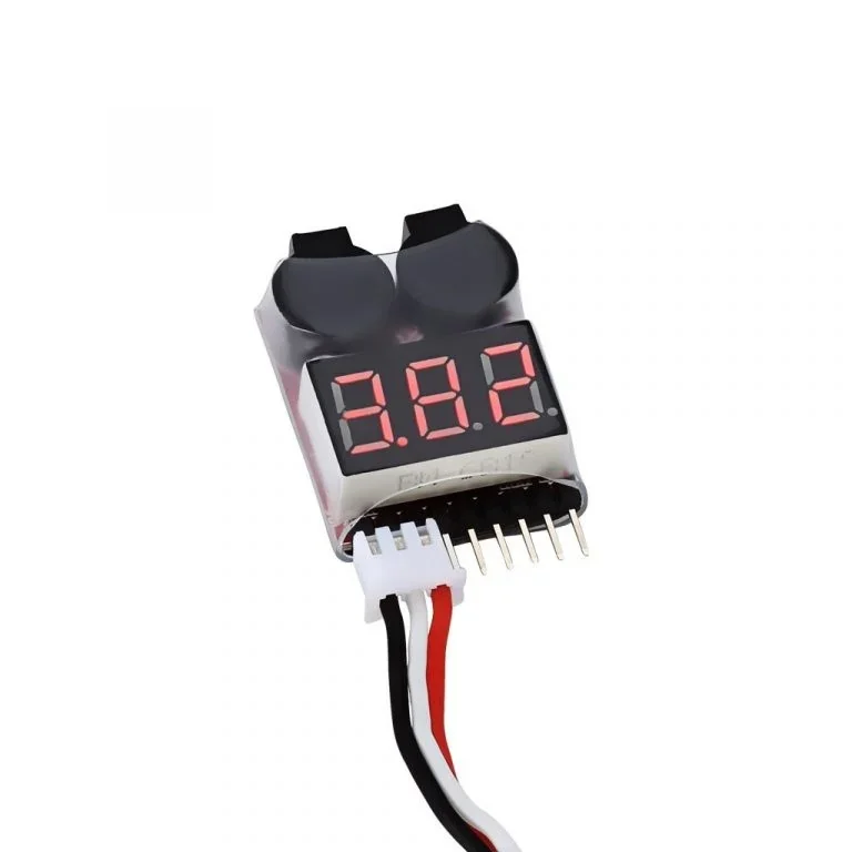 Lipo Voltage Checker 1S-8S with Buzzer Alarm — Power & Components — Back view
