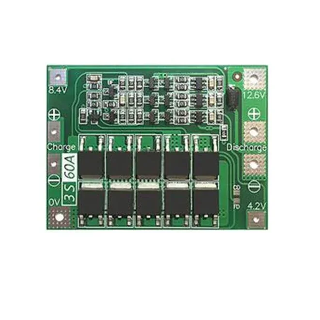 3S 60A Lithium Battery Charger BMS 18650 Protection Module Circuit — Power & Components