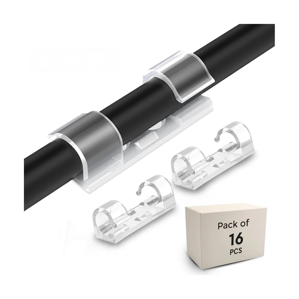 Magnetic Under-Desk Cable Clips (6 pc) — Back view