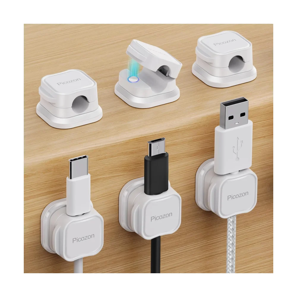 Magnetic Under-Desk Cable Clips (6 pc) — Misc
