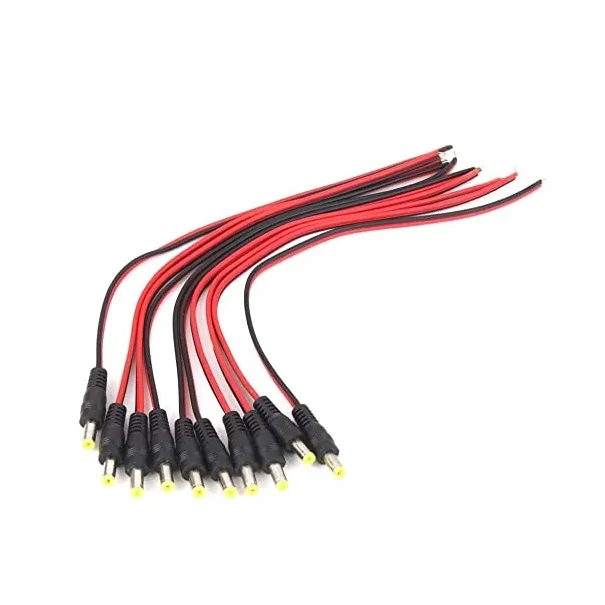 Male DC Power Heavy Connectors for CCTV Surveillance Camera — Connectors & Wires — Back view