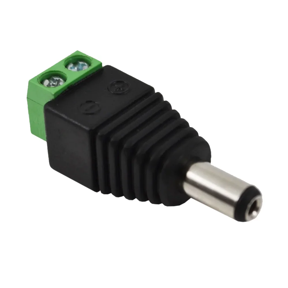 Male + Female 2.1*5.5mm for DC Power Jack Adapter Connector Plug For CCTV Camera — Connectors & Wires — Detail / close-up