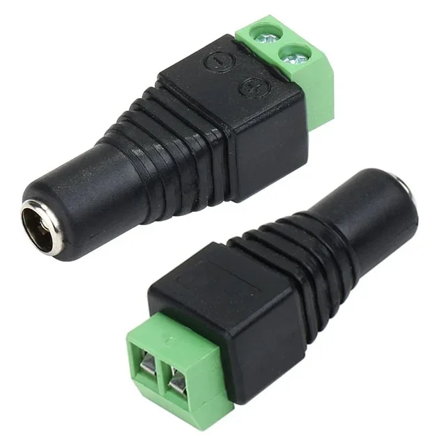 Male + Female 2.1*5.5mm for DC Power Jack Adapter Connector Plug For CCTV Camera — Connectors & Wires — Pinout diagram