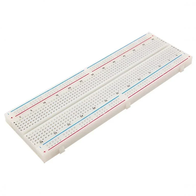 MB102 830 Points Solderless Prototype PCB Breadboard High Quality — Power & Components — Back view