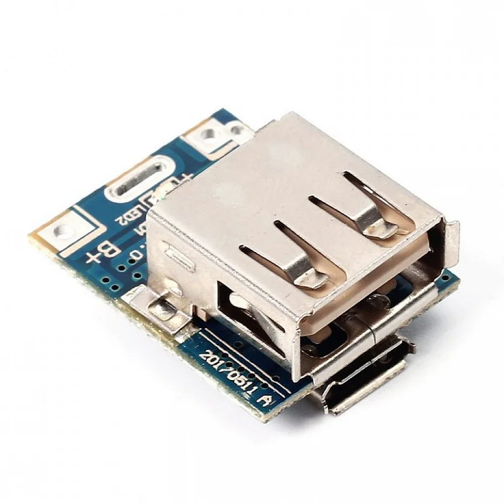 Micro USB 5V 1A Step-Up Boost Converter Power Bank Charging Module for 3.7V Lithium Battery — Power & Components