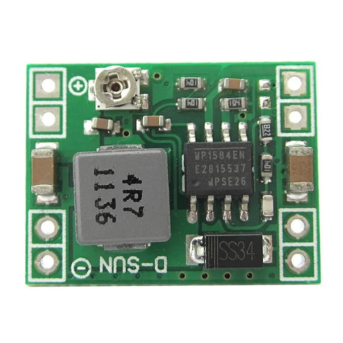Mini MP1584 DC-DC 3A Adjustable Buck Module — Power & Components — Detail / close-up