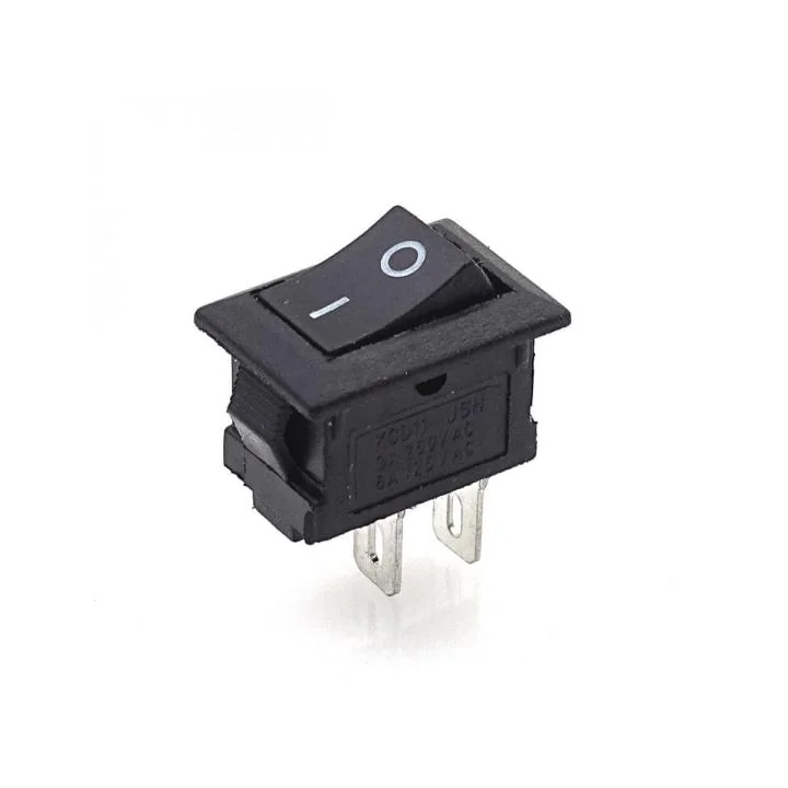 Black SPST 2 Pin ON/OFF Rocker Switch 3A 250V AC Mini Power Switch — Power & Components