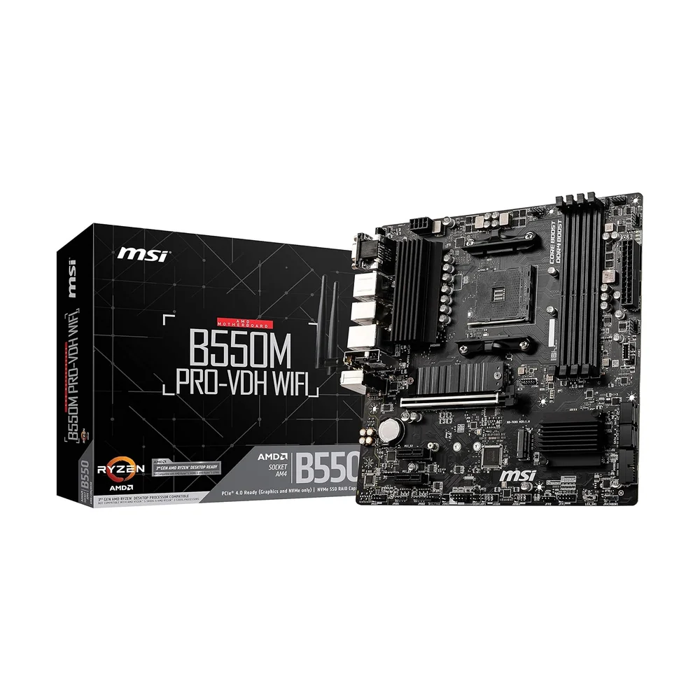 MSI B550M PRO-VDH WiFi — Back view