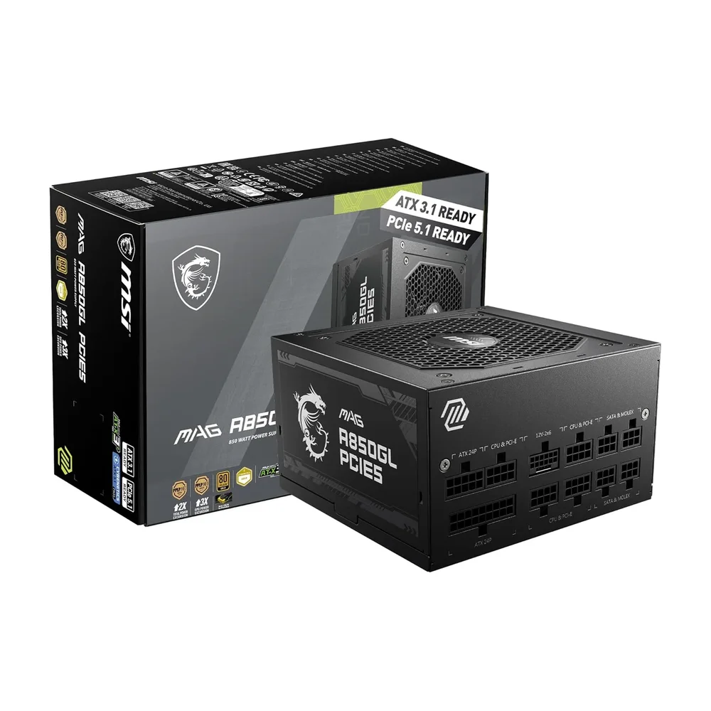 MSI MAG A850GL PCIe 5.0 (850W, Gold) — Power Supplies