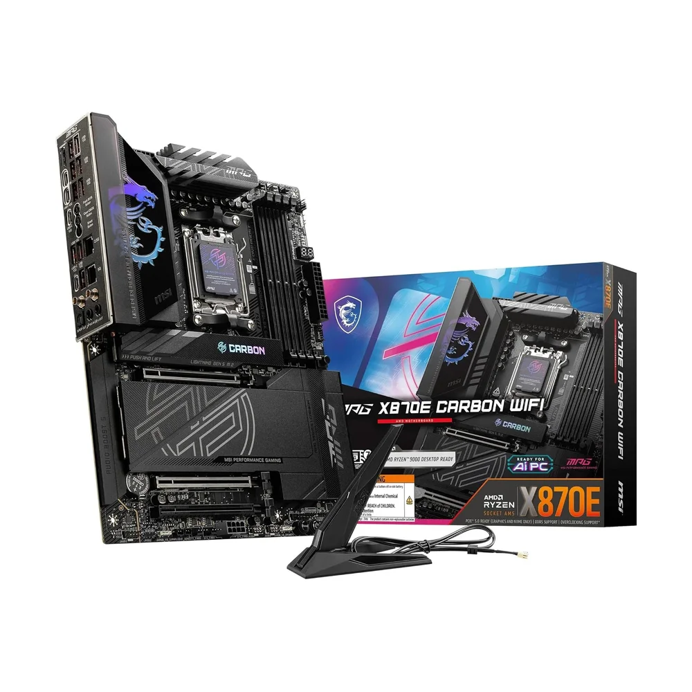 MSI MPG X870E Carbon WiFi — Back view