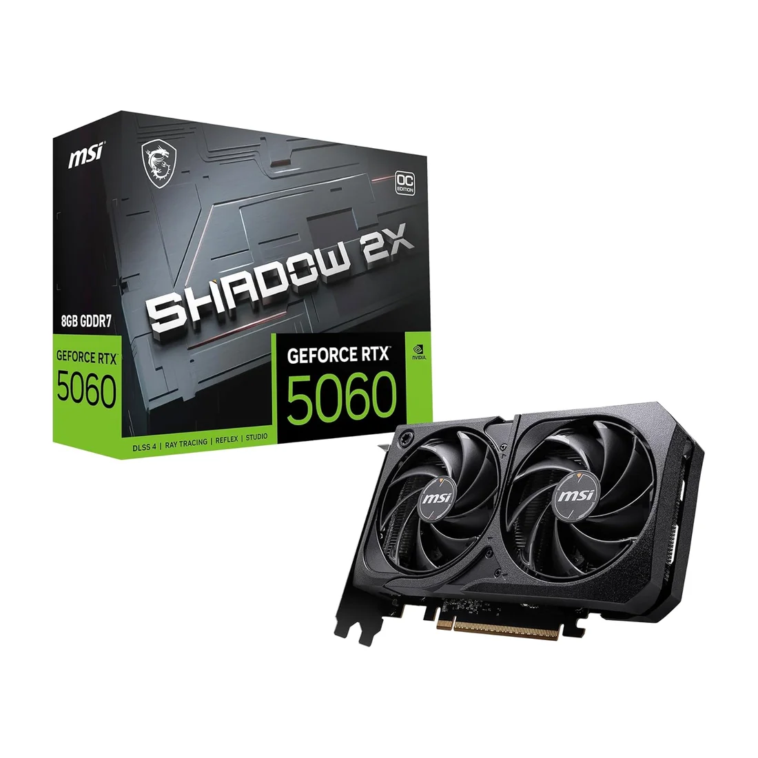 MSI GeForce RTX 5050 SHADOW 2X OC 8GB GDDR6 Graphics Card