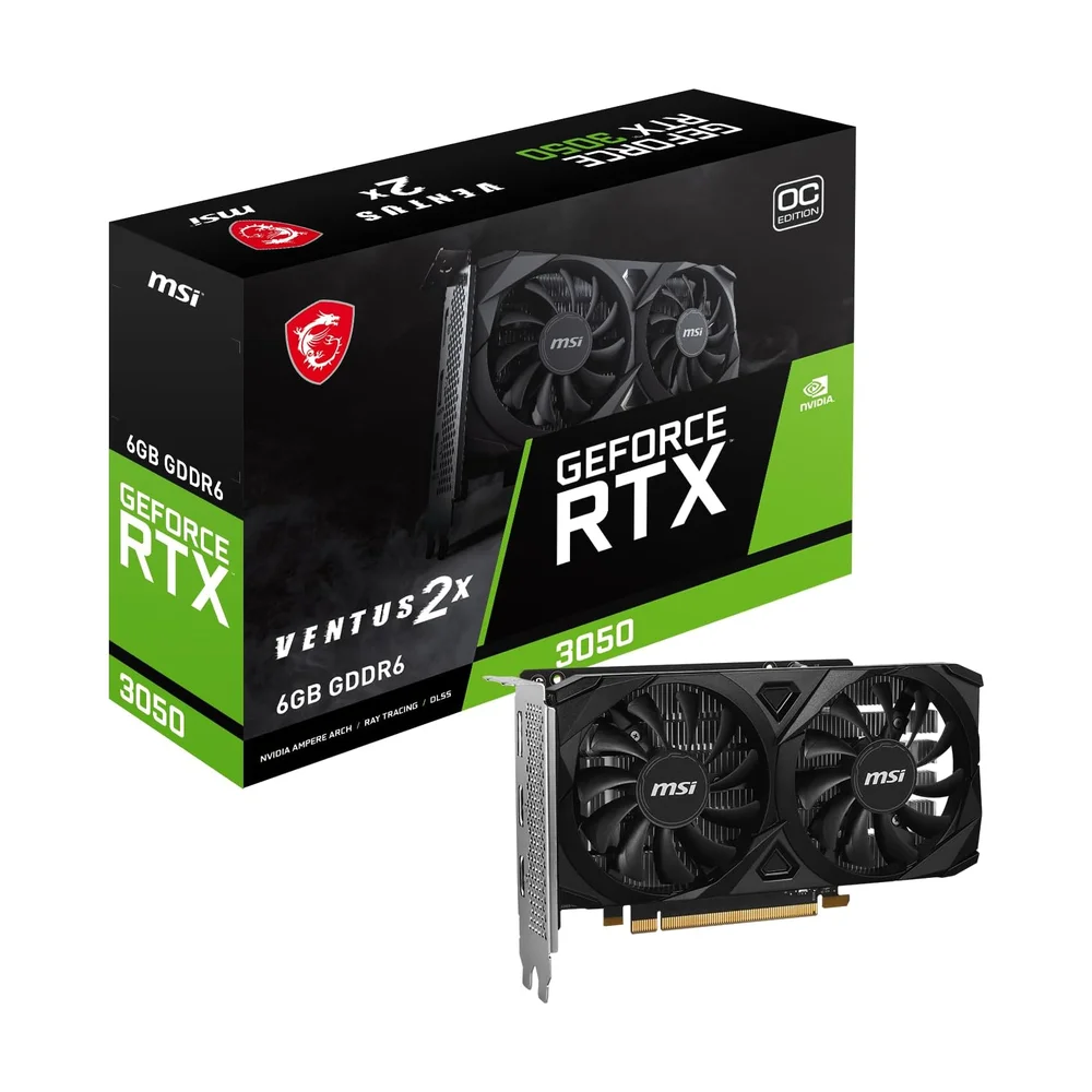 MSI Ventus 2X Black RTX 4060 (8 GB) — Back view