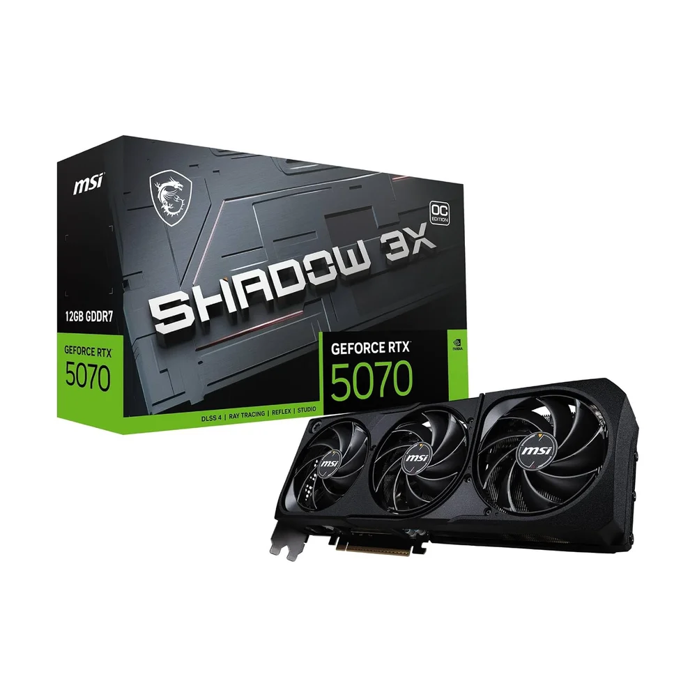 MSI Ventus 3X RTX 5070 (12 GB) — Back view