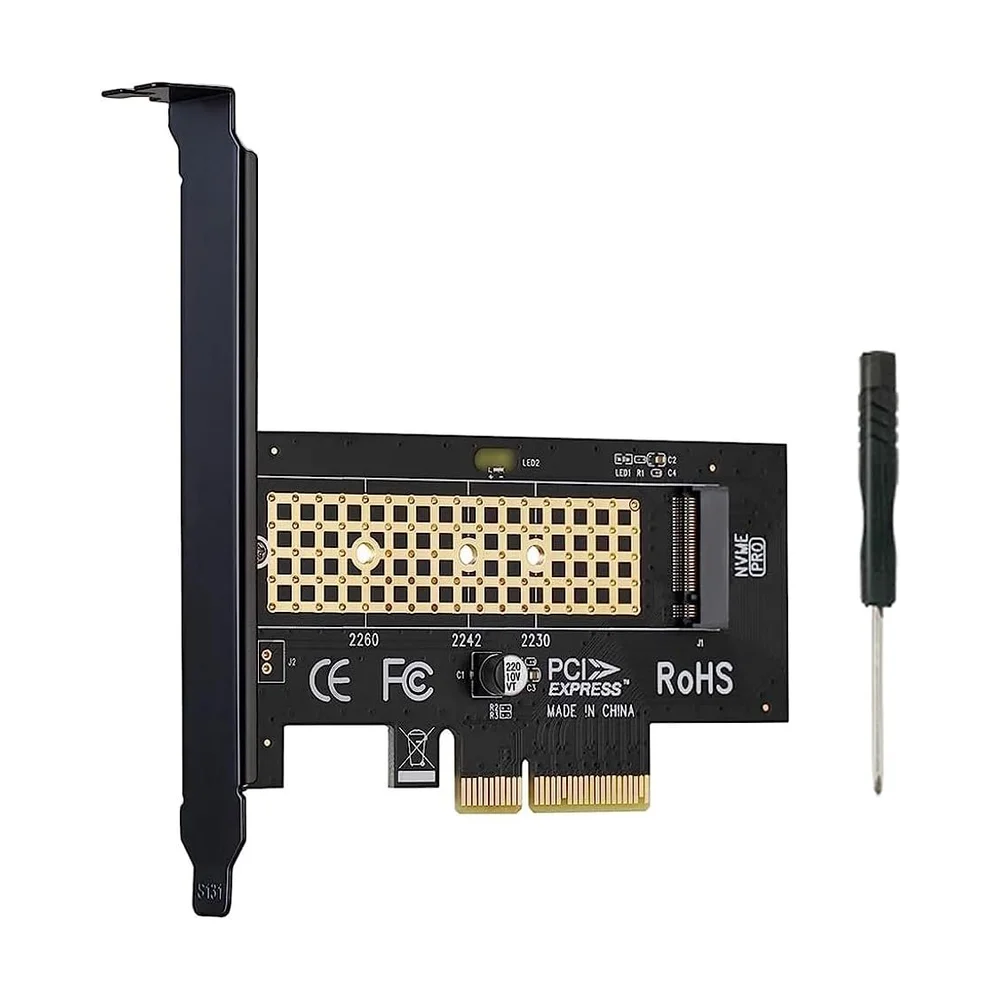 M.2 NVMe to PCIe 3.0 x4 Adapter — Back view