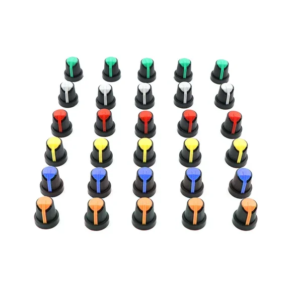 Knob-202 Multiple Colour Potentiometer Knob With Buffer(Pack of 2) — Power & Components