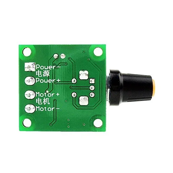 PWM DC Motor Speed Controller 1.8V/3V/5V/6V/12V – 2A — Motors & Actuators — Back view