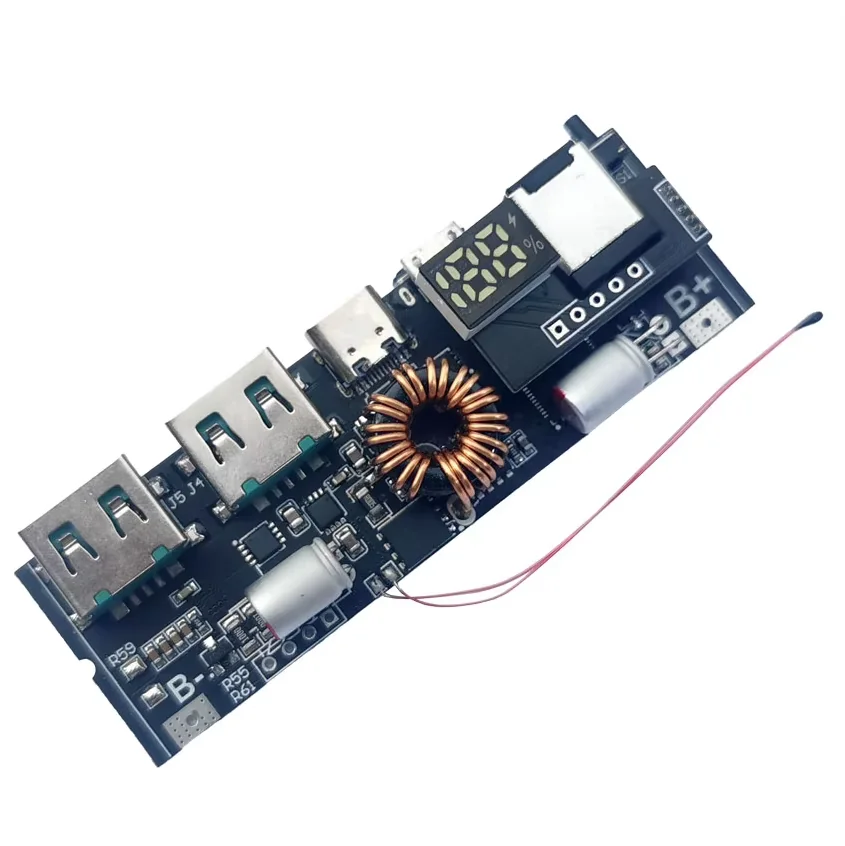 QC3.0 PD 2.0 Power Bank Dual Type-C Port Two-way Fast Charging Mobile Power Bank Module — Power & Components