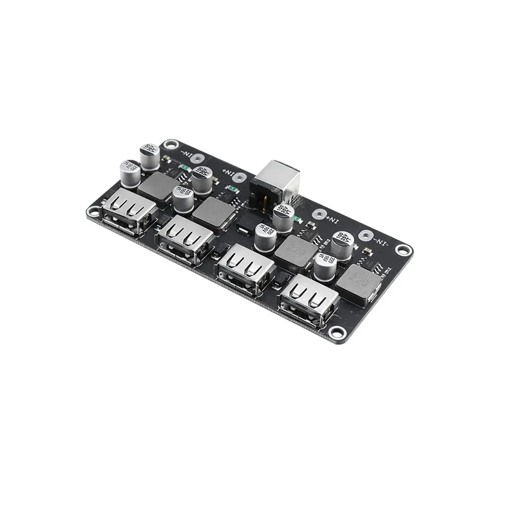 QC3.0 QC2.0 USB DC-DC Buck Converter Fast Charging Module | 6–32V Step-Down to 3V / 5V / 9V / 12V | 4-Channel Quick Charger Circuit Board — Power & Components