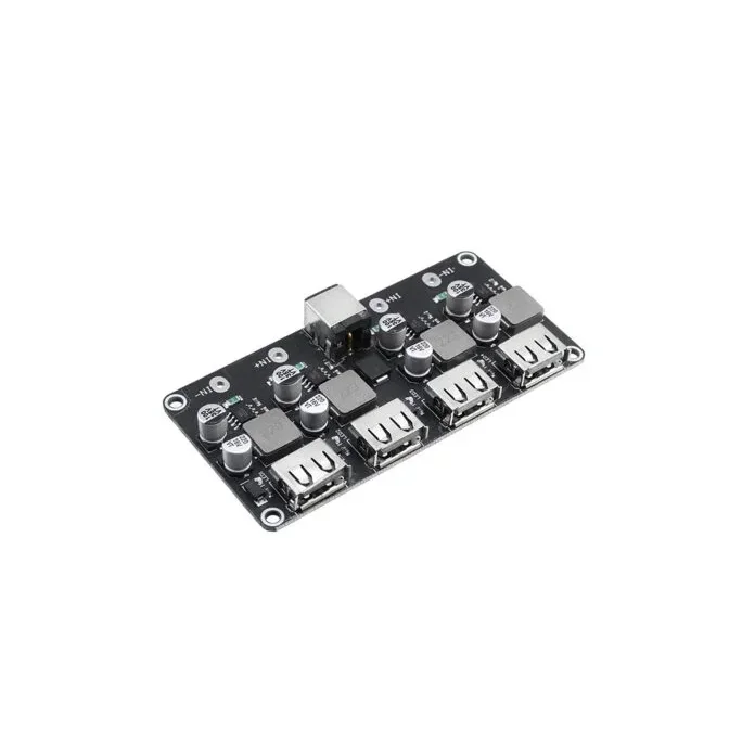 QC3.0 QC2.0 USB DC-DC Buck Converter Fast Charging Module | 6–32V Step-Down to 3V / 5V / 9V / 12V | 4-Channel Quick Charger Circuit Board — Power & Components — Pinout diagram