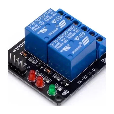 Relay Module 5V 10A (2-channel) — Detail / close-up