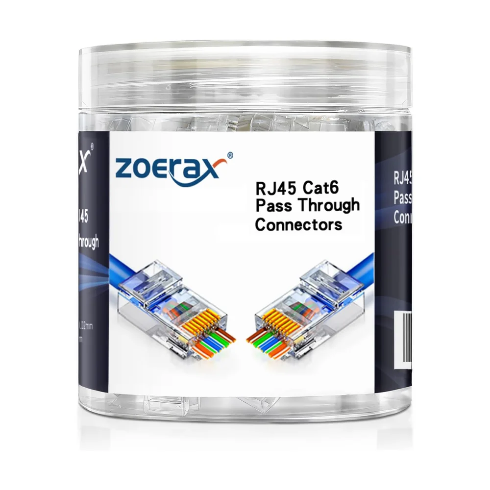 RJ45 Cat6 Connectors (100 pc) — Connectors & Wires