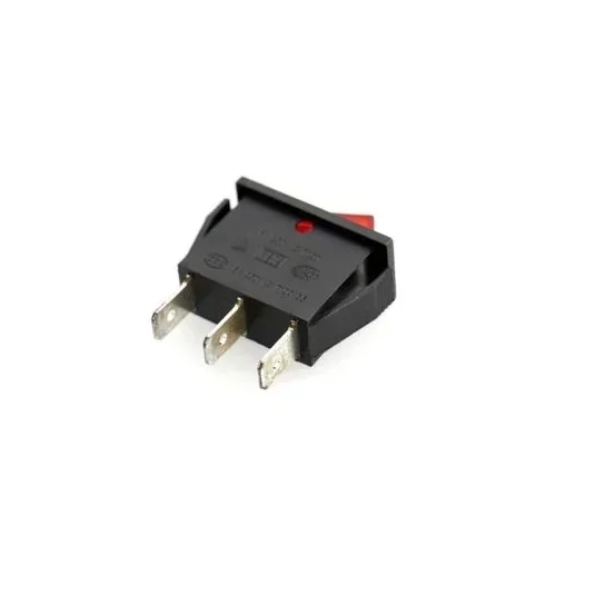Rocker switch 16A 250V SPDT 3PIN Red — Power & Components — Back view