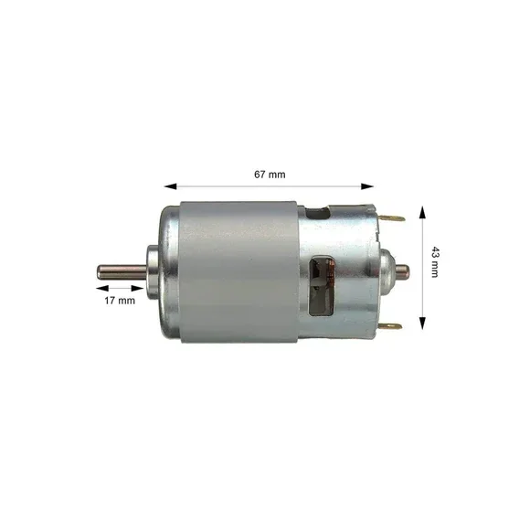 RS-775 DC Motor 12V-24V Multipurpose Brushed Motor — Motors & Actuators — Back view