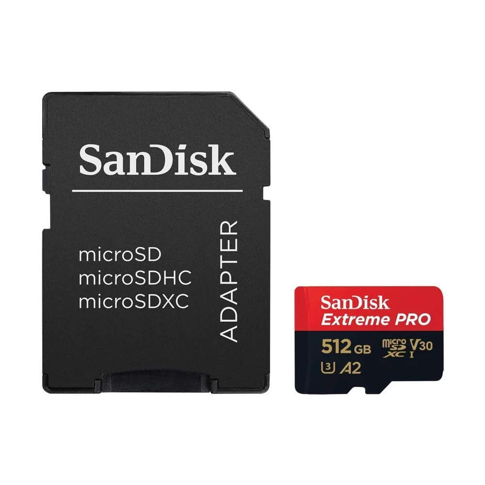 SanDisk Extreme microSDXC 512 GB (V30 A2) — Back view