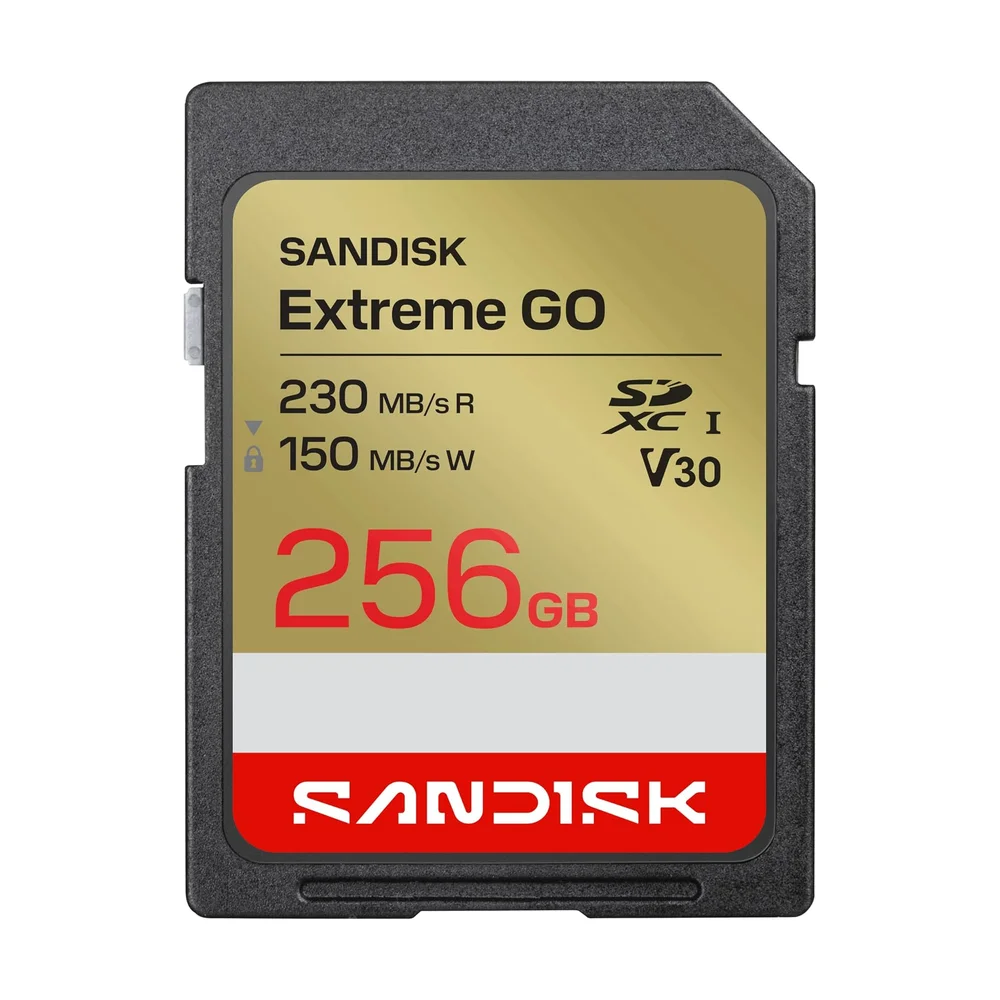 SanDisk Extreme Pro SDXC 256 GB V90 — Back view