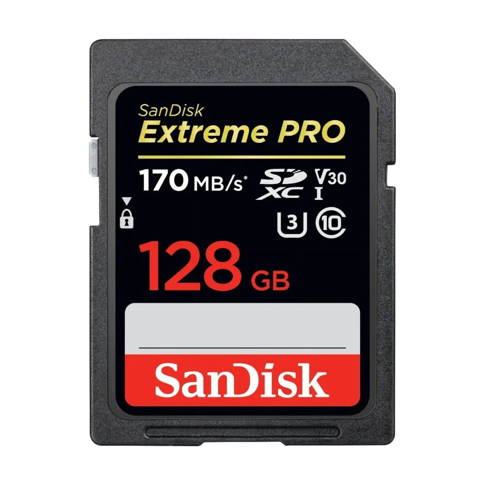 SanDisk Extreme SDXC 128 GB (V30 A2) — Back view