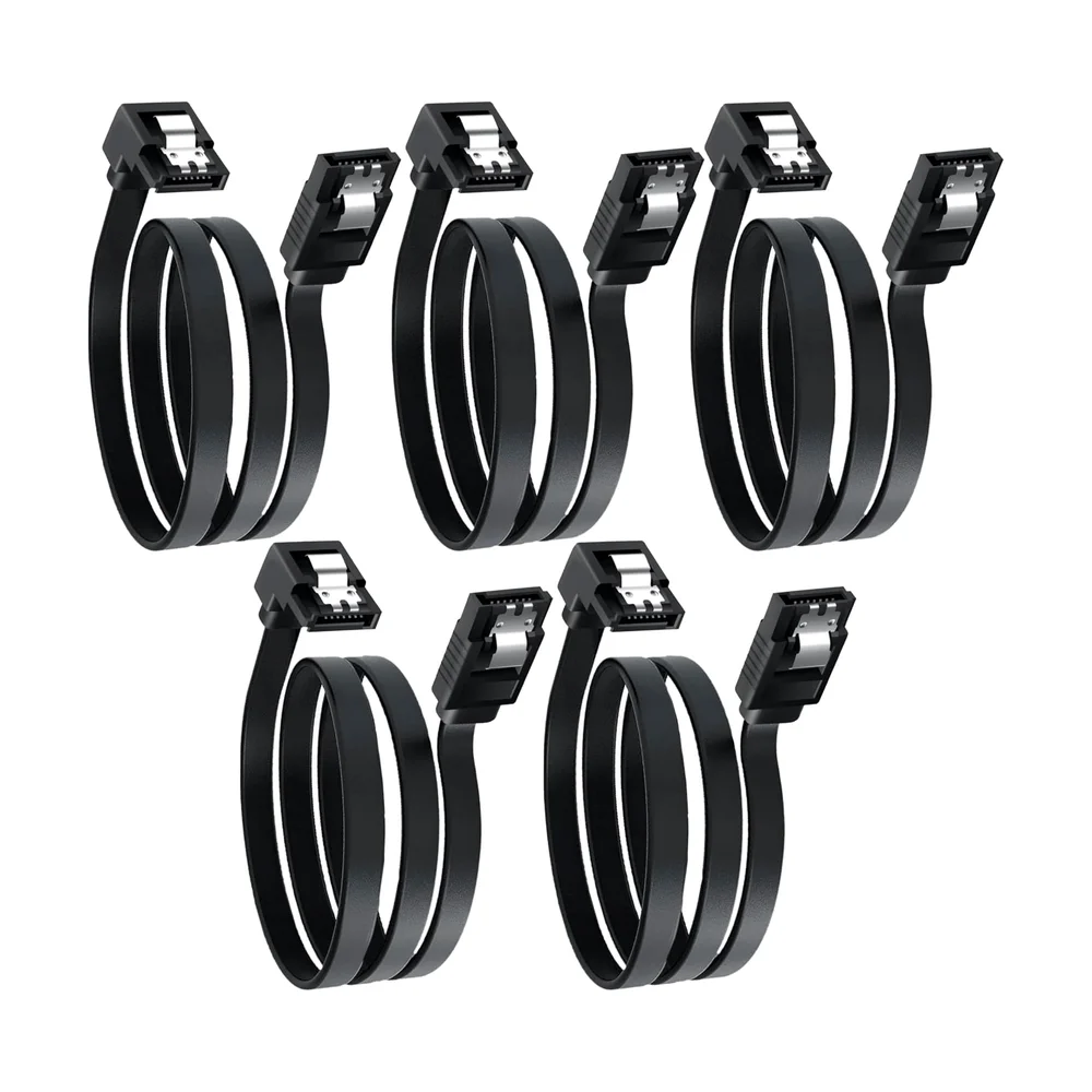 SATA III Cables 90° Right-Angle (6 pc, 50cm) — Connectors & Wires