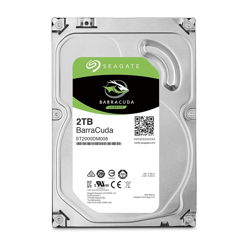 Seagate BarraCuda 2 TB HDD — Detail / close-up