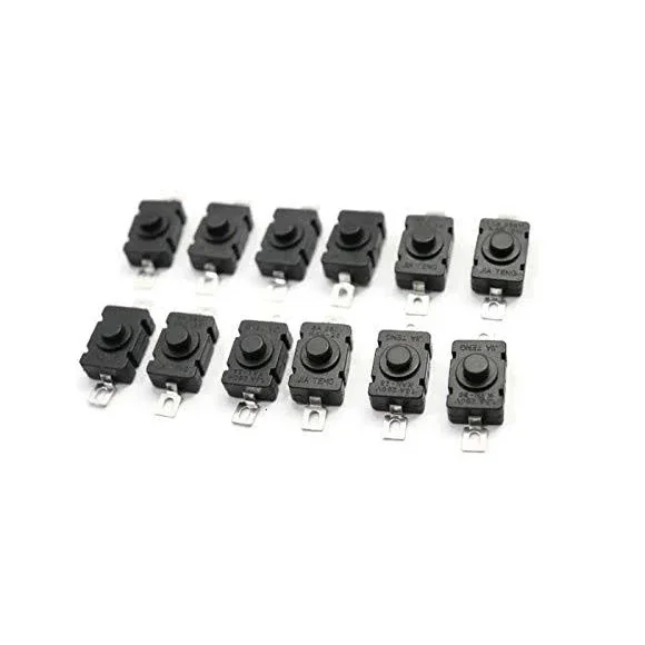 Self Locking Push Button Switch 2 Pin ON/OFF Tactile Switch – DC 30V 1.5A Mini Push Tact Switch — Power & Components — Back view