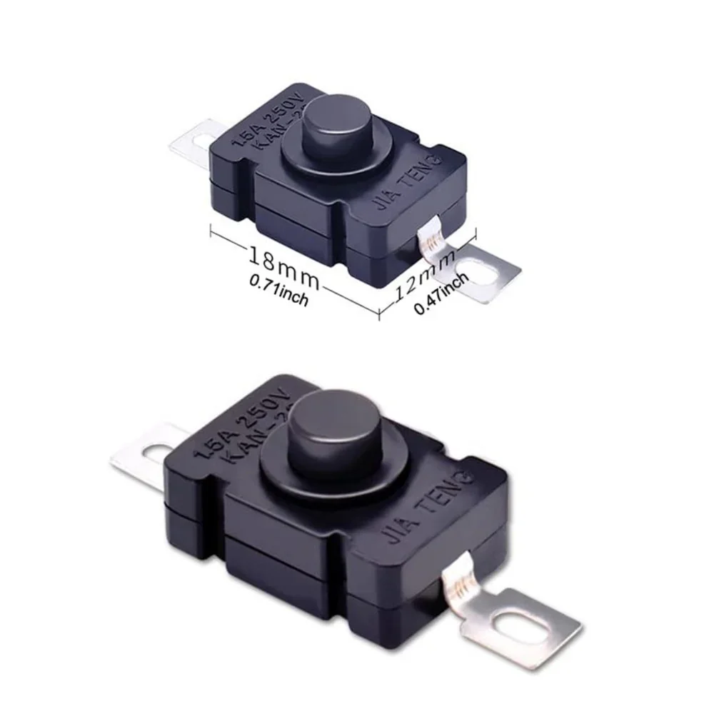 Self Locking Push Button Switch 2 Pin ON/OFF Tactile Switch – DC 30V 1.5A Mini Push Tact Switch — Power & Components — Pinout diagram