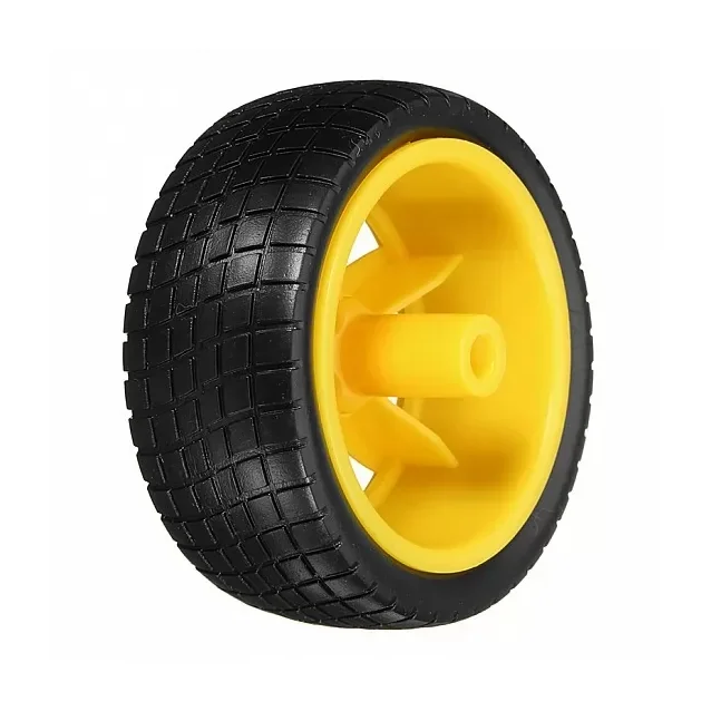 Smart Robot Car Tyres Wheels 65mm For Arduino BO Gear Motor Chassis — Kits — Back view
