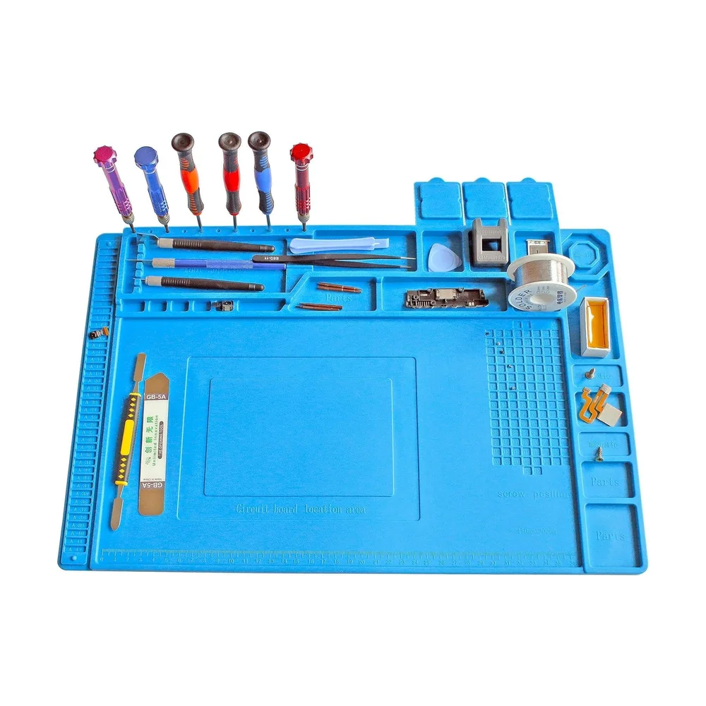 Silicone Soldering Work Mat (450×300 mm) — Back view
